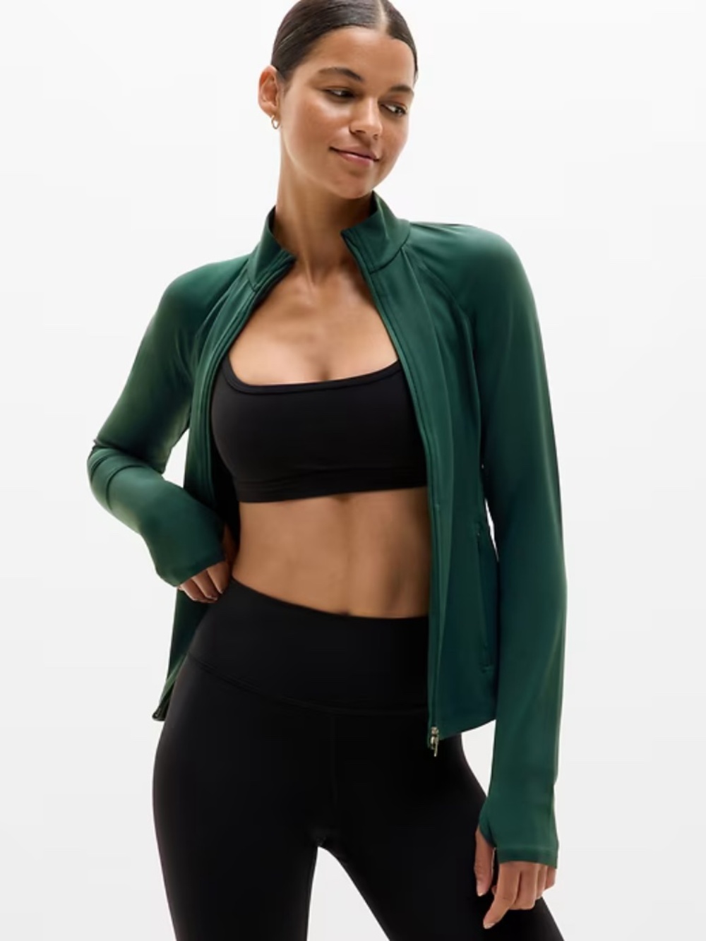 Athleta Salutation Jacket 2.0 in Color Eden